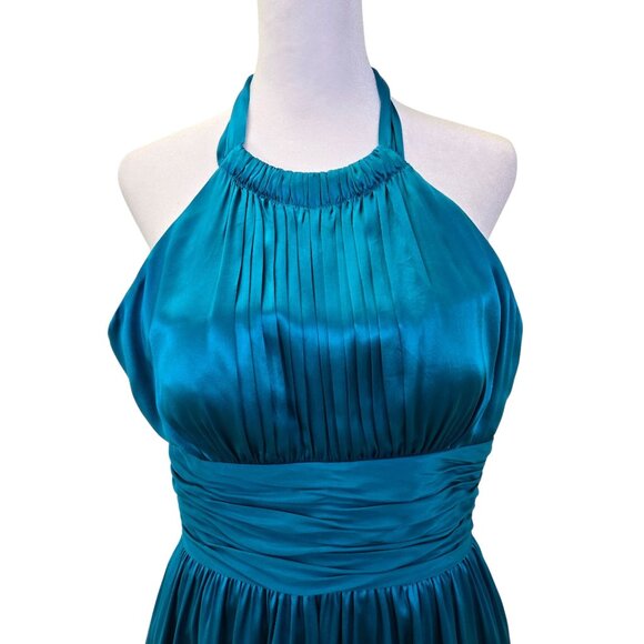 Cache 100% Silk Halter Style Cocktail Dress Size 8 - Picture 4 of 8